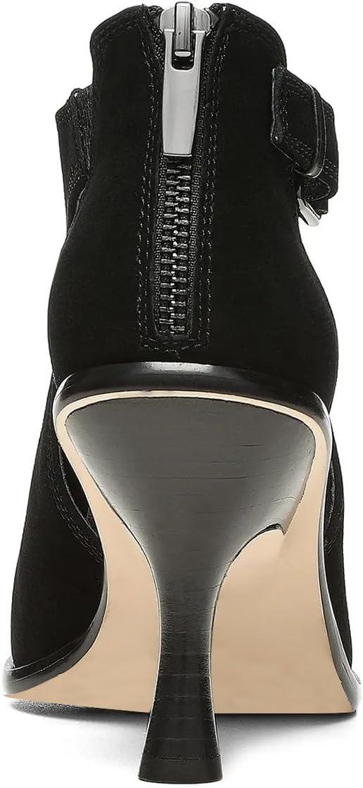 imageFSJ Women Peep Open Toe High Heel Sandals Cutout Ankle Strap Buckle Booties with Back Zipper Fashion Cocktail Nightclub Pumps Shoes Size 416 USBlack