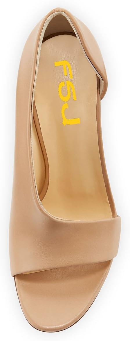 imageFSJ Women Sexy Stiletto High Heels Pumps Open Toe Sandals DOrsay Party Prom Shoes Size 415 USBeige