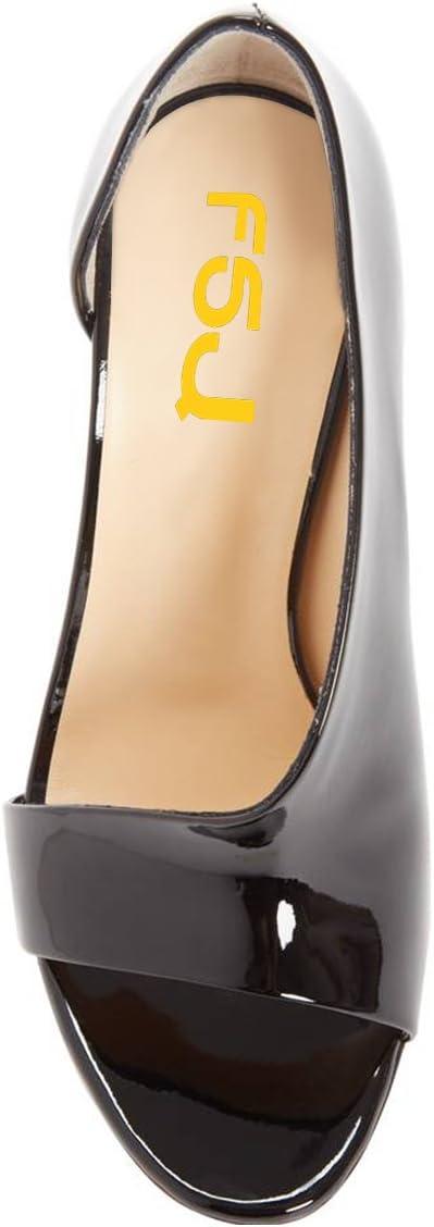 imageFSJ Women Sexy Stiletto High Heels Pumps Open Toe Sandals DOrsay Party Prom Shoes Size 415 USBlack