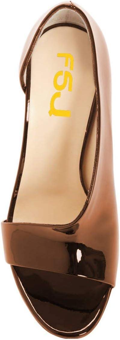 imageFSJ Women Sexy Stiletto High Heels Pumps Open Toe Sandals DOrsay Party Prom Shoes Size 415 USBrown