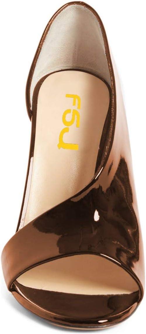 imageFSJ Women Sexy Stiletto High Heels Pumps Open Toe Sandals DOrsay Party Prom Shoes Size 415 USBrown
