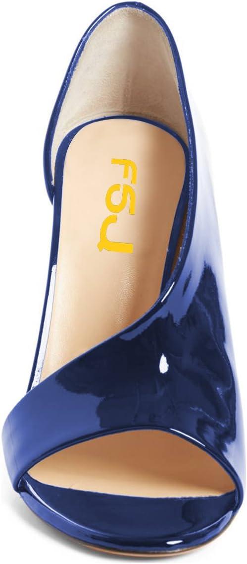 imageFSJ Women Sexy Stiletto High Heels Pumps Open Toe Sandals DOrsay Party Prom Shoes Size 415 USNavy Blue