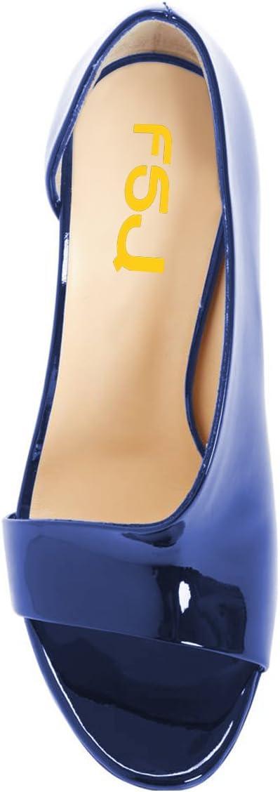 imageFSJ Women Sexy Stiletto High Heels Pumps Open Toe Sandals DOrsay Party Prom Shoes Size 415 USNavy Blue