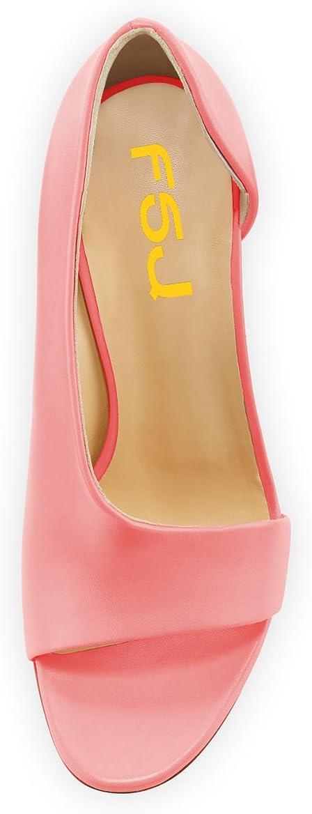 imageFSJ Women Sexy Stiletto High Heels Pumps Open Toe Sandals DOrsay Party Prom Shoes Size 415 USPink