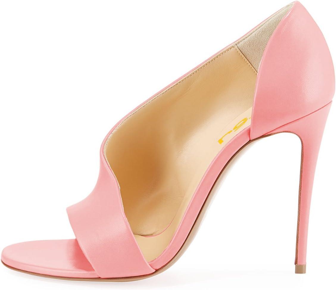 imageFSJ Women Sexy Stiletto High Heels Pumps Open Toe Sandals DOrsay Party Prom Shoes Size 415 USPink
