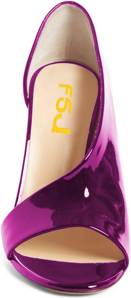 imageFSJ Women Sexy Stiletto High Heels Pumps Open Toe Sandals DOrsay Party Prom Shoes Size 415 USPurple