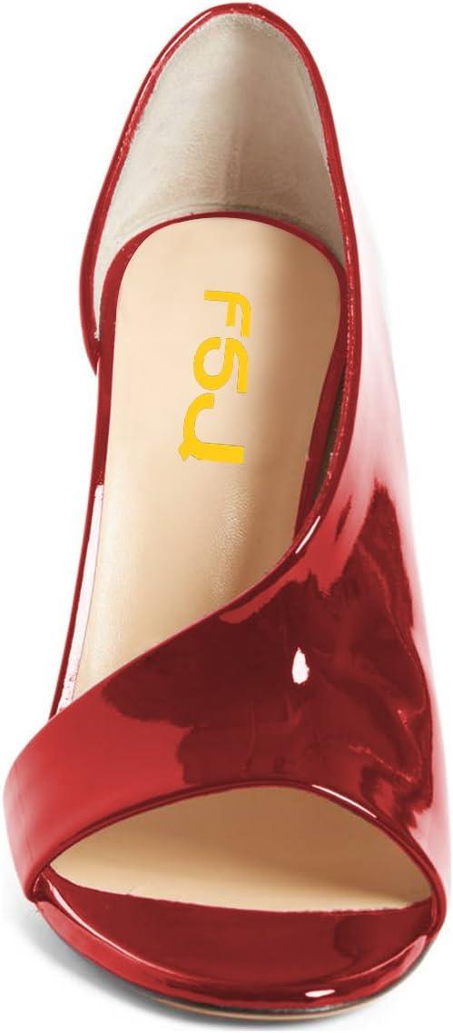 imageFSJ Women Sexy Stiletto High Heels Pumps Open Toe Sandals DOrsay Party Prom Shoes Size 415 USRed