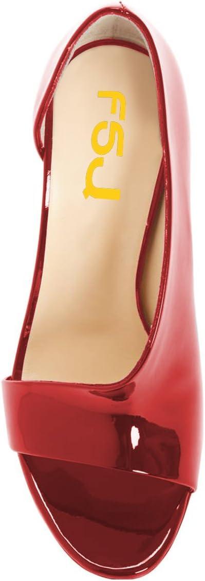 imageFSJ Women Sexy Stiletto High Heels Pumps Open Toe Sandals DOrsay Party Prom Shoes Size 415 USRed