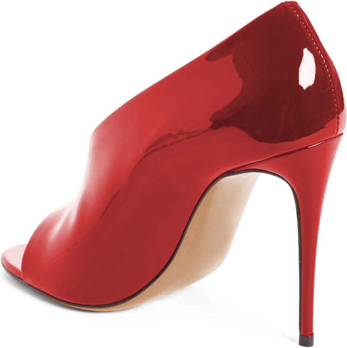 imageFSJ Women Sexy Stiletto High Heels Pumps Open Toe Sandals DOrsay Party Prom Shoes Size 415 USRed