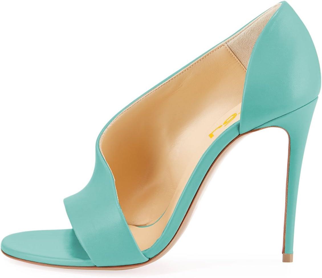 imageFSJ Women Sexy Stiletto High Heels Pumps Open Toe Sandals DOrsay Party Prom Shoes Size 415 USTurquoise