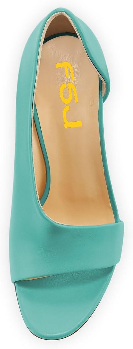 imageFSJ Women Sexy Stiletto High Heels Pumps Open Toe Sandals DOrsay Party Prom Shoes Size 415 USTurquoise