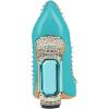 imageFSJ Women Bridal Pointed Toe Chunky Block High Heel Crystal Pumps Slip on Wedding Thick Comfort Evening Dress Studded Rivets ShoesLake Blue