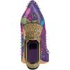 imageFSJ Women Bridal Pointed Toe Chunky Block High Heel Crystal Pumps Slip on Wedding Thick Comfort Evening Dress Studded Rivets ShoesPurple Garden