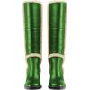 imageFSJ Women Fashion Knee High Round Toe Mid Chunky Block Heel Riding Dress Winter Wool Spring Shaft BootsGreen