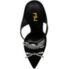 imageFSJ Women Pointed Toe with Two Bows Mules Perals High Heel Sandal Slip On Sexy Backless Summer Slides Ladies Party Dress Shoes Size 416 USBlack