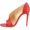 imageFSJ Women Sexy Stiletto High Heels Pumps Open Toe Sandals DOrsay Party Prom Shoes Size 415 USRed Matte