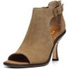 imageFSJ Women Peep Open Toe High Heel Sandals Cutout Ankle Strap Buckle Booties with Back Zipper Fashion Cocktail Nightclub Pumps Shoes Size 416 USBrown