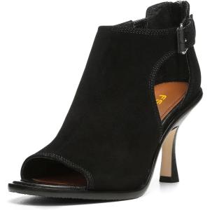 imageFSJ Women Peep Open Toe High Heel Sandals Cutout Ankle Strap Buckle Booties with Back Zipper Fashion Cocktail Nightclub Pumps Shoes Size 416 USBlack