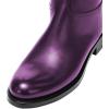 imageFSJ Women Regular Round Toe Flats Riding Knee High Boots Wide Calf Buckled Strappy Chunky Low Heel Western Long Boots Size 415 USPurple