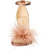 imageFSJ Women Chic Feather Open Toe Ankle Strap Sandals Crystal Block High Heel Furry Wedding Evening Prom Shoes Size 416 USChampagne