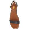 imageFSJ Women Classic Open Toe Ankle Strap Flat Sandals One Band Buckle Back Zipper Comfort Summer Dressy Shoes Size 416 USBlack
