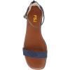 imageFSJ Women Classic Open Toe Ankle Strap Flat Sandals One Band Buckle Back Zipper Comfort Summer Dressy Shoes Size 416 USDark Blue Denim