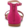 imageFSJ Women Classic Open Toe Ankle Strap Flat Sandals One Band Buckle Back Zipper Comfort Summer Dressy Shoes Size 416 USHot Pink