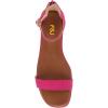imageFSJ Women Classic Open Toe Ankle Strap Flat Sandals One Band Buckle Back Zipper Comfort Summer Dressy Shoes Size 416 USHot Pink