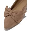 imageFSJ Women Comfy Bowknot Pointed Toe Suede Flats Slip On Low Heels Pumps Graceful Casual Dress Daily Office Walking Shoes Size 416 USPeru