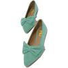 imageFSJ Women Comfy Bowknot Pointed Toe Suede Flats Slip On Low Heels Pumps Graceful Casual Dress Daily Office Walking Shoes Size 416 USTurquoise
