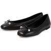imageFSJ Women Cute Ballet Flats with Bowtie Round Toe Girls Comfort Slip On Casual Office Work Flats Dress Shoes Size 415 USBlack