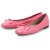 imageFSJ Women Cute Ballet Flats with Bowtie Round Toe Girls Comfort Slip On Casual Office Work Flats Dress Shoes Size 415 USPink