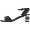 imageFSJ Women Open Toe Ankle Strap Sandals Crystal Chunky Block Low Heel Glitter Comfortable Party Bridal Wedding Dress Pumps Shoes Size 416 USBlack Glitter