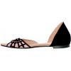 imageFSJ Women Peep Open Toe Spider Web Mesh Flats DOrsay Slip On Casual Dress Comfortable Walking Shoes Size 416 USBlack