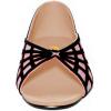 imageFSJ Women Peep Open Toe Spider Web Mesh Flats DOrsay Slip On Casual Dress Comfortable Walking Shoes Size 416 USBlack