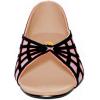 imageFSJ Women Peep Open Toe Spider Web Mesh Flats DOrsay Slip On Casual Dress Comfortable Walking Shoes Size 416 USRed