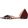 imageFSJ Women Peep Open Toe Spider Web Mesh Flats DOrsay Slip On Casual Dress Comfortable Walking Shoes Size 416 USRed