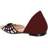 imageFSJ Women Peep Open Toe Spider Web Mesh Flats DOrsay Slip On Casual Dress Comfortable Walking Shoes Size 416 USRed
