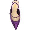 imageFSJ Women Slingback Crystal High Heel Pointed Closed Toe Ankle Strap Pumps Fashion Backless Dress Sandals Prom Party Shoes Size 416 USPurple