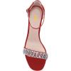 imageFSJ Women Sparkly Open Toe Rhinestone Low Block Heel Sandals Crystal Strap Studded Strappy Formal Dress Prom Party Pump Shoes Size 416 USRed