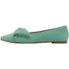 imageFSJ Women Comfy Bowknot Pointed Toe Suede Flats Slip On Low Heels Pumps Graceful Casual Dress Daily Office Walking Shoes Size 416 USTurquoise