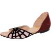 imageFSJ Women Peep Open Toe Spider Web Mesh Flats DOrsay Slip On Casual Dress Comfortable Walking Shoes Size 416 USRed