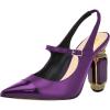 imageFSJ Women Slingback Crystal High Heel Pointed Closed Toe Ankle Strap Pumps Fashion Backless Dress Sandals Prom Party Shoes Size 416 USPurple