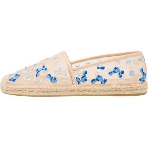 imageFSJ Women Stylish Espadrilles Flats Flower Embroidery Closed Toe Fancy Mesh Ballet Summer Casual Comfortable Dress Shoes Size 416 USBlue