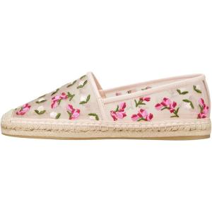 imageFSJ Women Stylish Espadrilles Flats Flower Embroidery Closed Toe Fancy Mesh Ballet Summer Casual Comfortable Dress Shoes Size 416 USPink