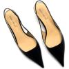 imageFSJ Womens Mid Kitten Heel Slingback Sandals Pointy Toe Sexy Stiletto Pumps Comfortable Dress Summer Party Shoes Size 415 USBlack
