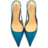 imageFSJ Womens Mid Kitten Heel Slingback Sandals Pointy Toe Sexy Stiletto Pumps Comfortable Dress Summer Party Shoes Size 415 USBlue