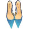 imageFSJ Womens Mid Kitten Heel Slingback Sandals Pointy Toe Sexy Stiletto Pumps Comfortable Dress Summer Party Shoes Size 415 USBlue Glitter