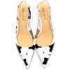 imageFSJ Womens Mid Kitten Heel Slingback Sandals Pointy Toe Sexy Stiletto Pumps Comfortable Dress Summer Party Shoes Size 415 USCow