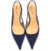 imageFSJ Womens Mid Kitten Heel Slingback Sandals Pointy Toe Sexy Stiletto Pumps Comfortable Dress Summer Party Shoes Size 415 USDark Blue
